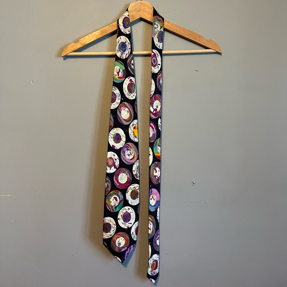 Neck Tie Silk 80s Universe